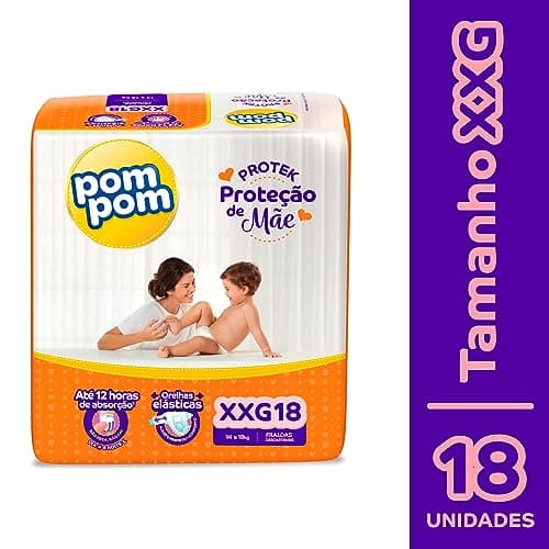 Fralda Pom Pom Protek Proteção de Mãe XXG 18 Unidades