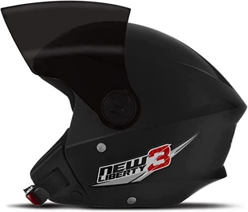 Capacete Aberto Pro Tork New Liberty 3 Solid Preto Tam. 60 Vis. Fumê