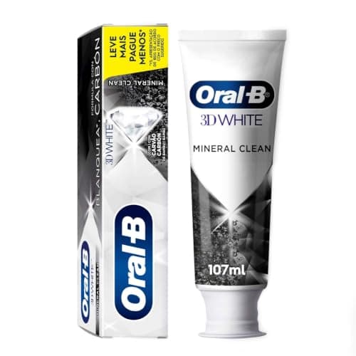 Oral-b Pasta De Dente 3d White Mineral Clean, Carvão De Bambu, 107 Ml