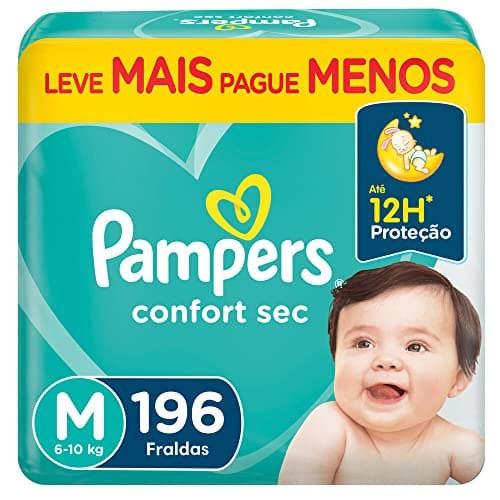 Fralda Pampers Confort Sec M 196 Unidades