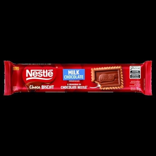 Biscoito com Chocolate Chocobiscuit NESTLÉ Ao Leite 78g