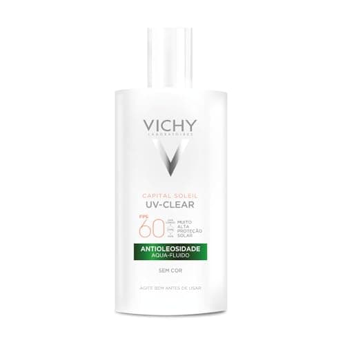 Vichy Capital Soleil UV-Clear Protetor Solar Facial Antioleosidade e Antiacne Sem Cor Toque Seco FPS 60 com Niacinamid
