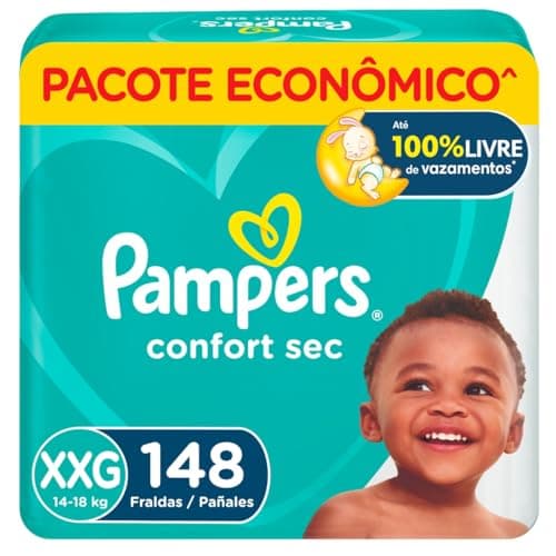 Fralda Pampers Confort Sec Xxg 148 Unidades