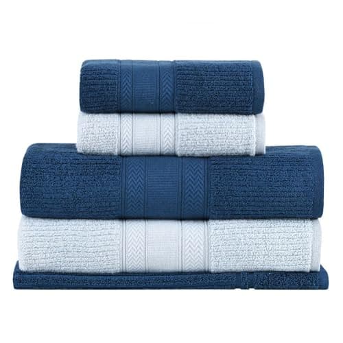 Buddemeyer Jogo De Toalhas Melissa Extra Soft Banho Azul/Azul Marinho 5pç