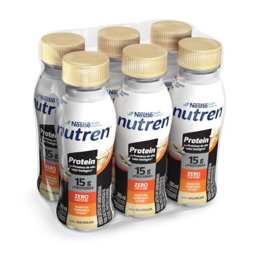 Bebida Láctea Nutren Protein, Baunilha, 260ml, Pack Com 6 Unidades