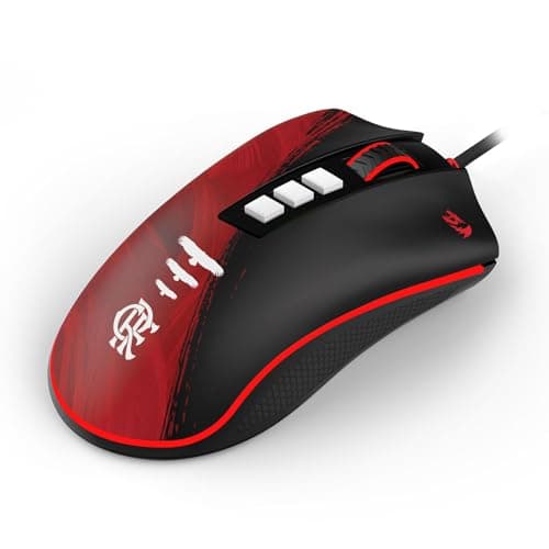 Mouse Gamer Redragon Flamengo Mantle Preto e Vermelho Speed Tecido 900x400x4mm FL032
