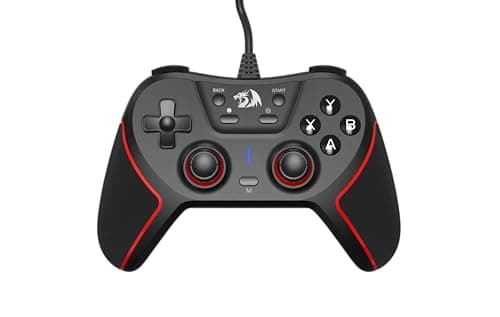 Controle Gamer Redragon Ephemera USB com Hall Effect 19 Botões Vibração Dupla X-Input e D-Input Preto e Vermelho