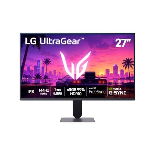 LG UltraGear Monitor Gamer 27" IPS 144Hz Nativo 1ms (MBR) Full HD (1920x1080) HDR10 NVIDIA G-SYNC AMD FreeSync Pr