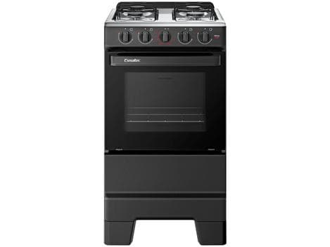 Fogão 4 Bocas Esmaltec Preto Ideal Pop 4120 - Fogão 4 Bocas