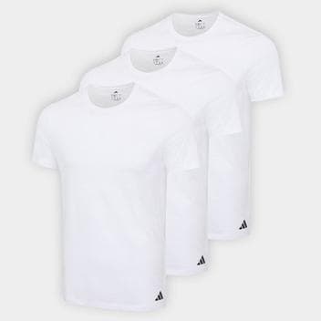 Kit Camiseta Adidas Básicas 3 Peças Masculino