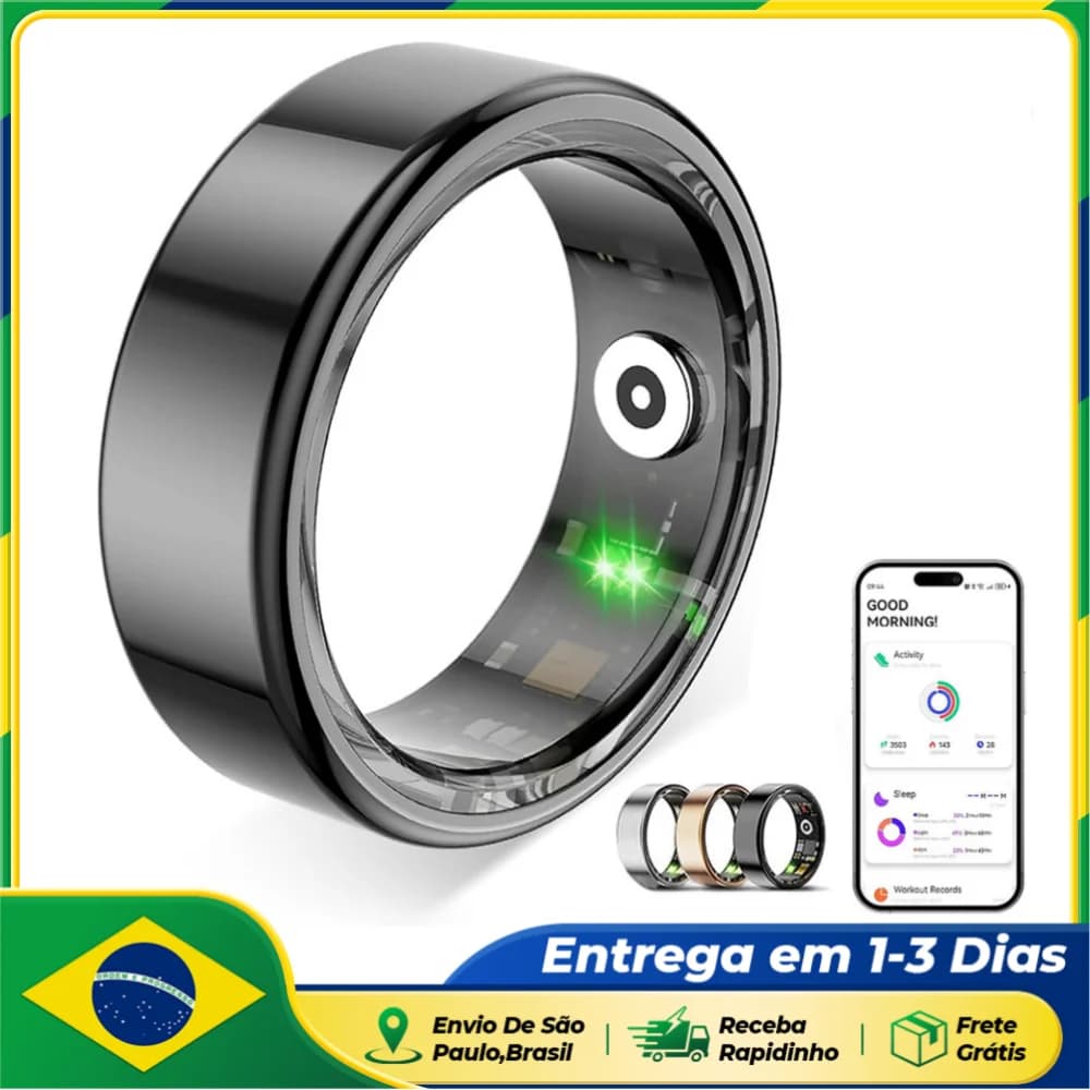 Smart Ring Anel Inteligente Wearable Saúde Sono IP68