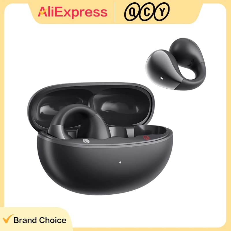 Qcy crossky c30 fones de ouvido sem fio de orelha aberta bluetooth 5.4 áudio espacial ajuste estável