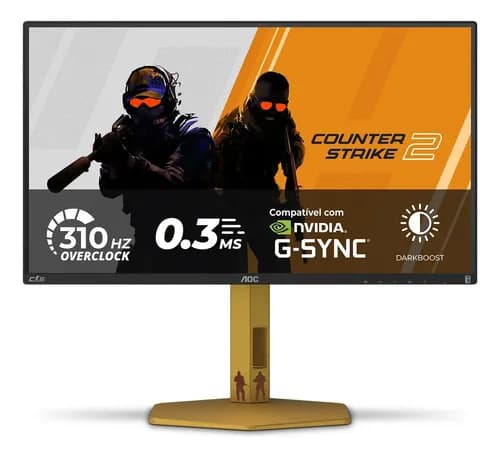 Monitor Gamer AOC AGON CS2 25″, 310Hz, 0.3ms, HDR400, IPS, Ajuste Giro, HDMI, DP – CS25G