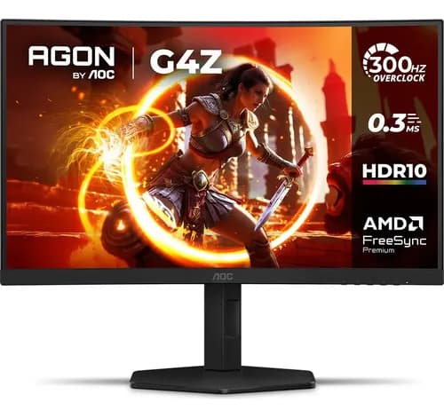 Monitor Gamer Curvo AOC AGON G4Z 27" 300Hz 0,3ms HDR10 Base Ajustável C27G4ZP Preto