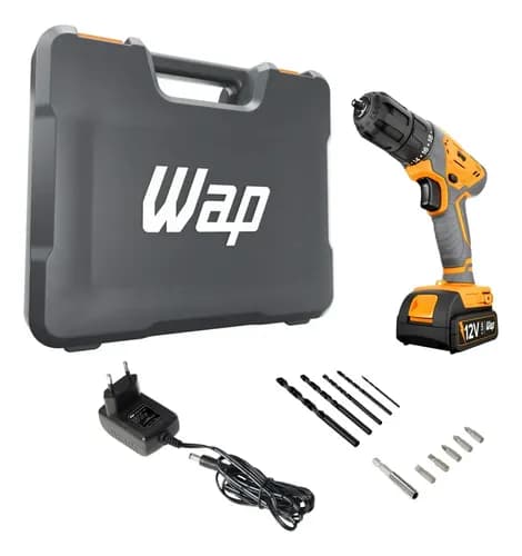 Parafusadeira e Furadeira WAP WF12K3.2 Bateria 12V