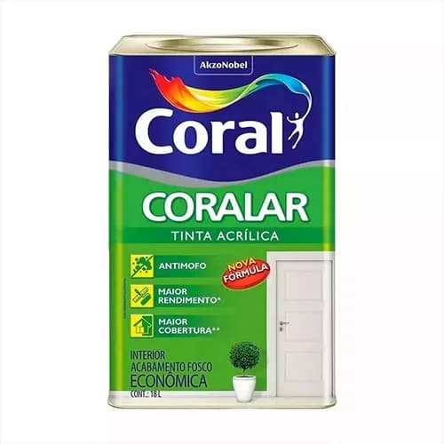 Tinta Coral Acrilica Coralar Anti Mofo Branco 18l