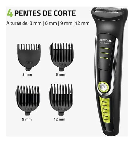 Cortador De Cabelo Mondial Super Groom 6 Bg-04