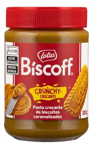 Pasta de Biscoito Crocante Caramelizado Lotus Biscoff 380g Vegana