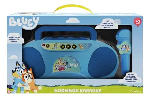 Brinquedo Boombox Karaoke 7971 Bluey Infantil Candide