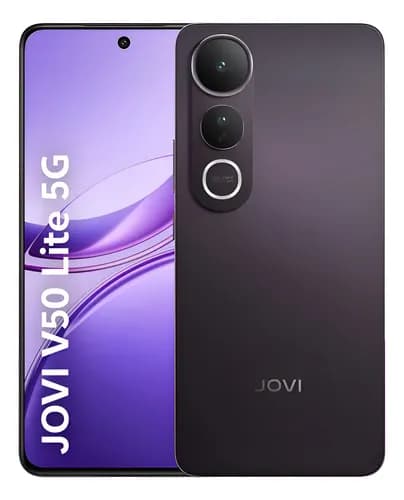 Smartphone JOVI V50 Lite 5G 256GB 8GB RAM Câmera 50MP AMOLED 6.77" 6500mAh 90W Android 15 - Preto Eclipse