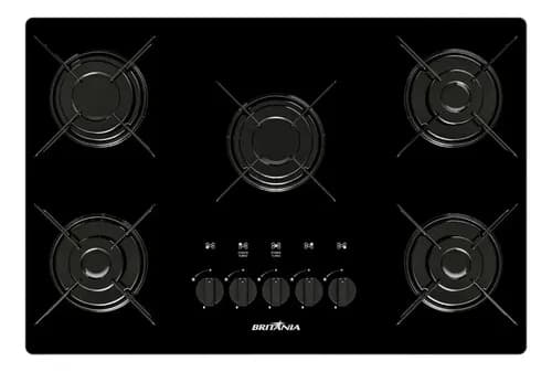 Cooktop 5 Bocas a Gás Britânia Bivolt BCT05A