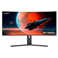 Monitor Gamer Curvo Husky Boreal 34″, WQHD, Ultrawide, 200Hz, 1ms, Adaptive Sync, DisplayPort e HDMI, HDR – HMG00234PT