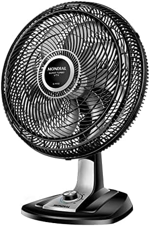 MONDIAL Ventilador 40cm Super Turbo 8 Pás, Preto/Prata, 140W, 110V - VTX-40-8P