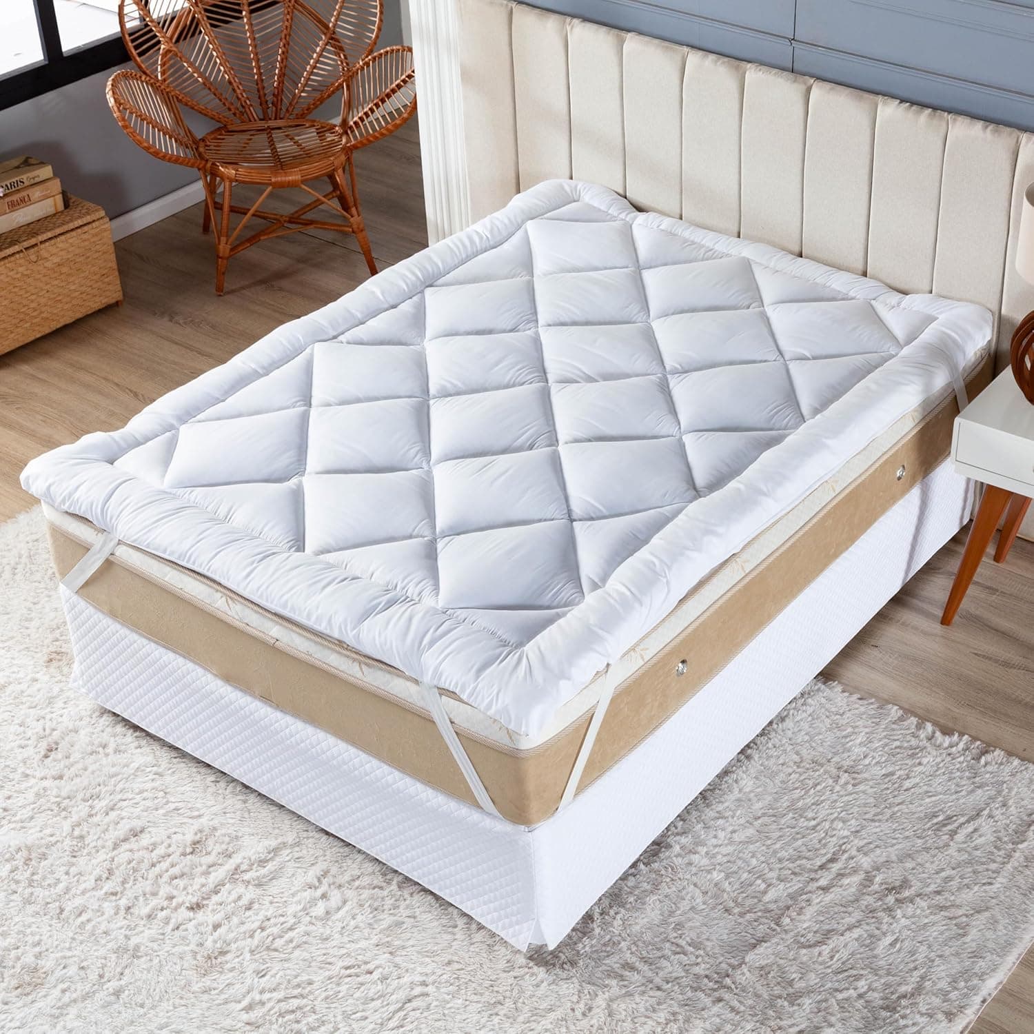 Pillow Top 400 Fios Toque De Plumas Casa Dona Casal