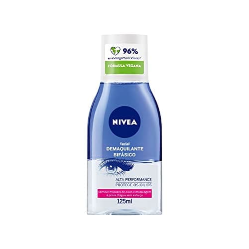 NIVEA Demaquilante Bifásico 125ml, Remove Maquiagem à Prova D'água, Protege Cílios, Gentil com a Pele