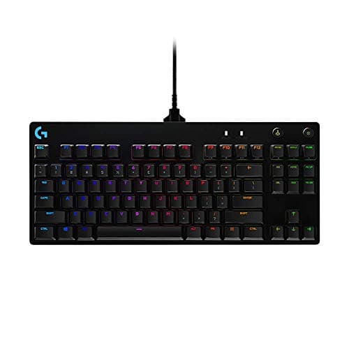 Teclado Mecânico Gamer Logitech G PRO com Layout US RGB LIGHTSYNC Design TKL Cabo Destacável e Switch Exclusivo GX