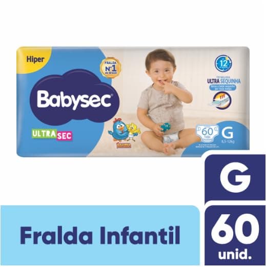 Fralda Babysec Galinha Pintadinha Ultrasec G 60 Und