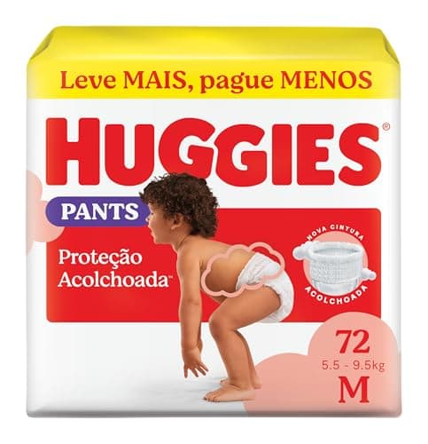 Fralda Pants Huggies Proteção Acolchoada M 72 Unidades