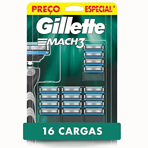 Gillette Mach3 Carga Para Aparelho De Barbear 16 Unidades