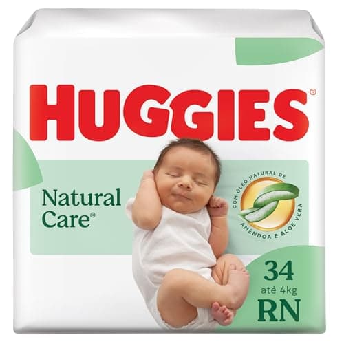 Huggies Fralda Descartavel Premium Natural Care Rn 34 Un