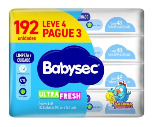 Lenço Umedecido Babysec 192 unidades