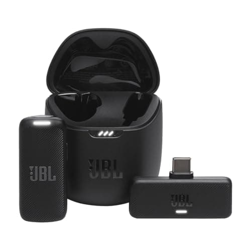 Microfone de Lapela Sem Fio JBL Quantum Stream, Wireless, USB-C, Cancelamento de Ruído, 1TX e 1 RX, Preto – 28913748