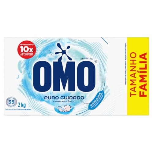 Lava-roupas Em Pó Omo Puro Cuidado, 2kg